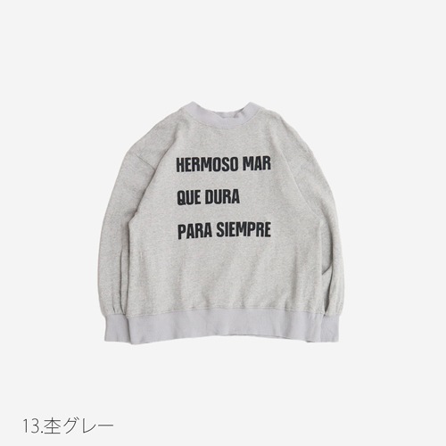 NARU(ナル) グランコットンヴィンテージ裏毛 HERMOSOプリントプルオーバー 659015