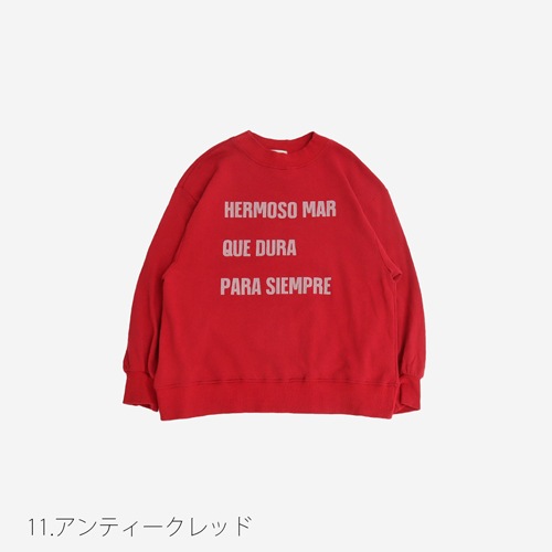 NARU(ナル) グランコットンヴィンテージ裏毛 HERMOSOプリントプルオーバー 659015