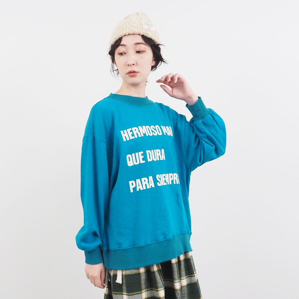 NARU(ナル) グランコットンヴィンテージ裏毛 HERMOSOプリントプルオーバー 659015