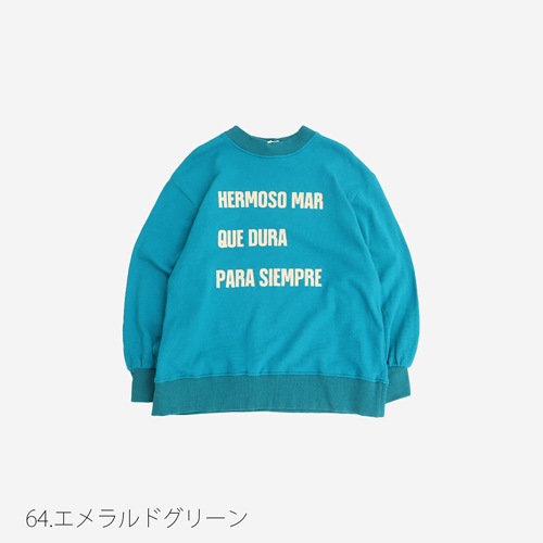 NARU(ナル) グランコットンヴィンテージ裏毛 HERMOSOプリントプルオーバー 659015