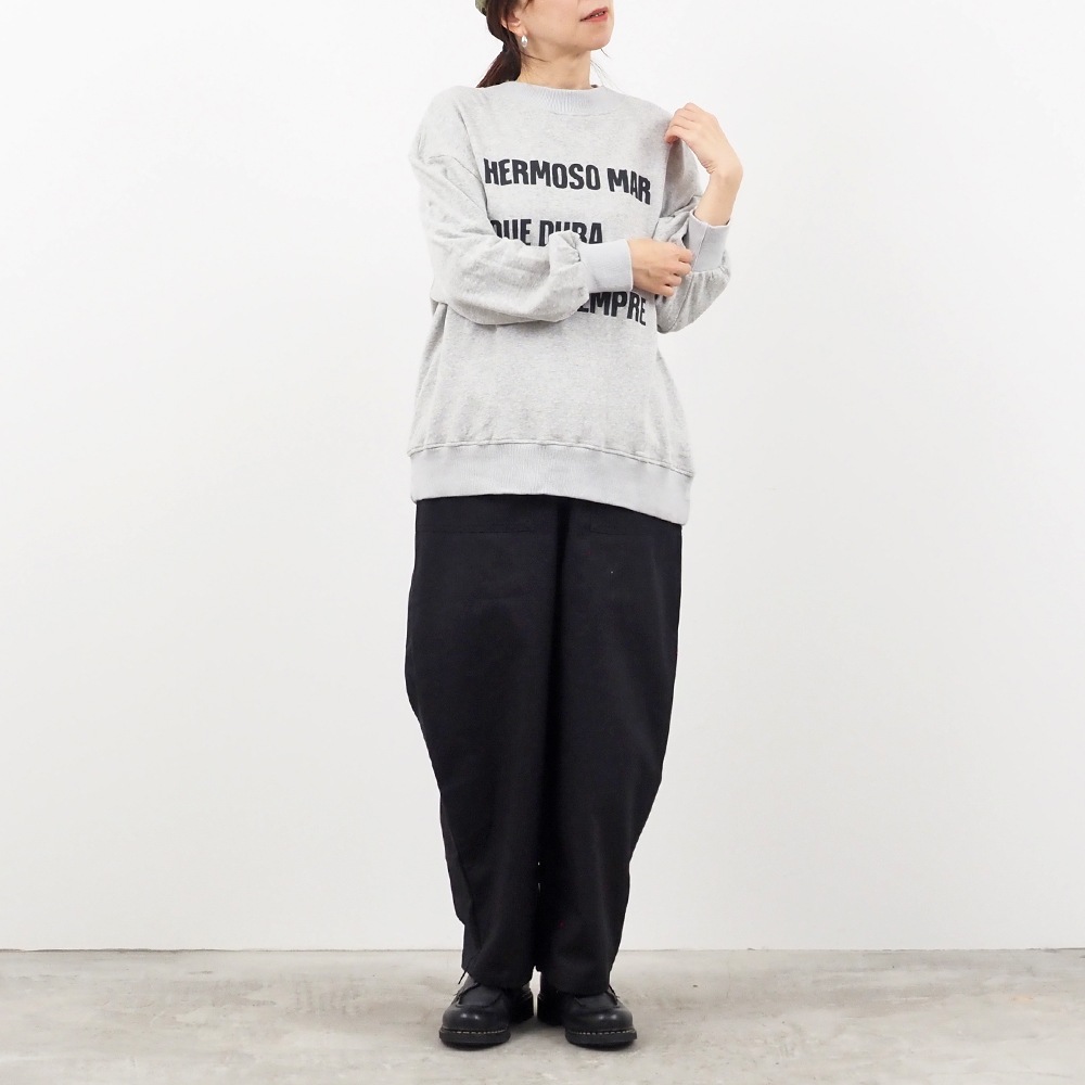 NARU(ナル) グランコットンヴィンテージ裏毛 HERMOSOプリントプルオーバー 659015