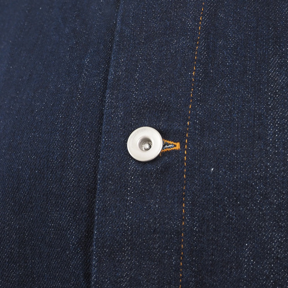 NARU(ナル) 12ozムラデニム ノーカラージャケット 666811