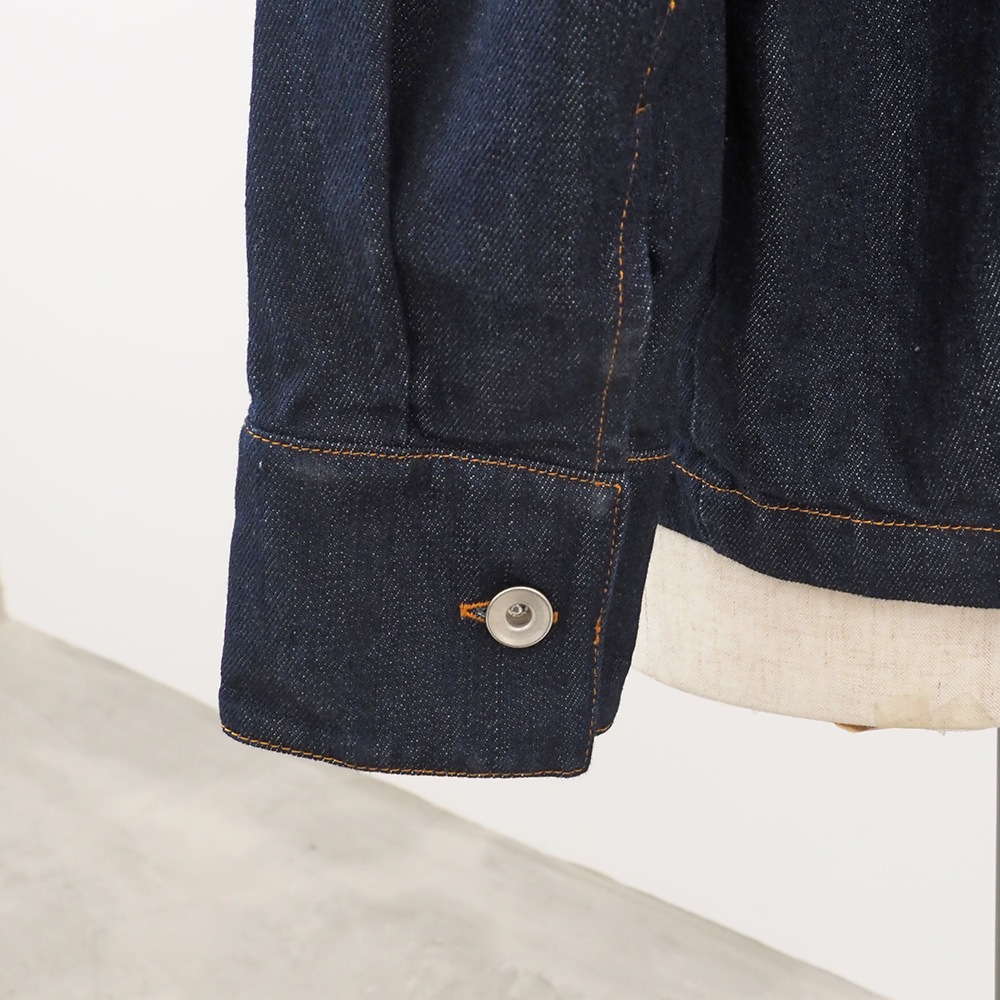 NARU(ナル) 12ozムラデニム ノーカラージャケット 666811