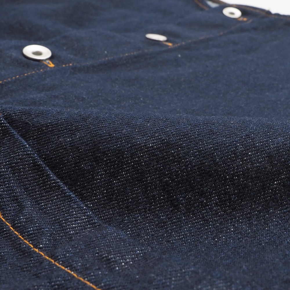 NARU(ナル) 12ozムラデニム ノーカラージャケット 666811