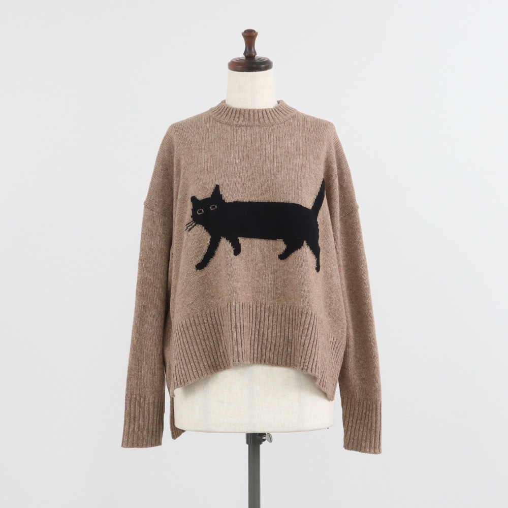【予約】NARU(ナル) エアーヤーンコットン くろねこコモドニット 674600