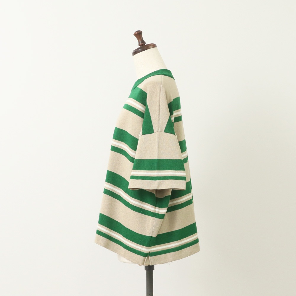 NARU(ナル) スノーコットン マルチボーダーワイドニット 661711