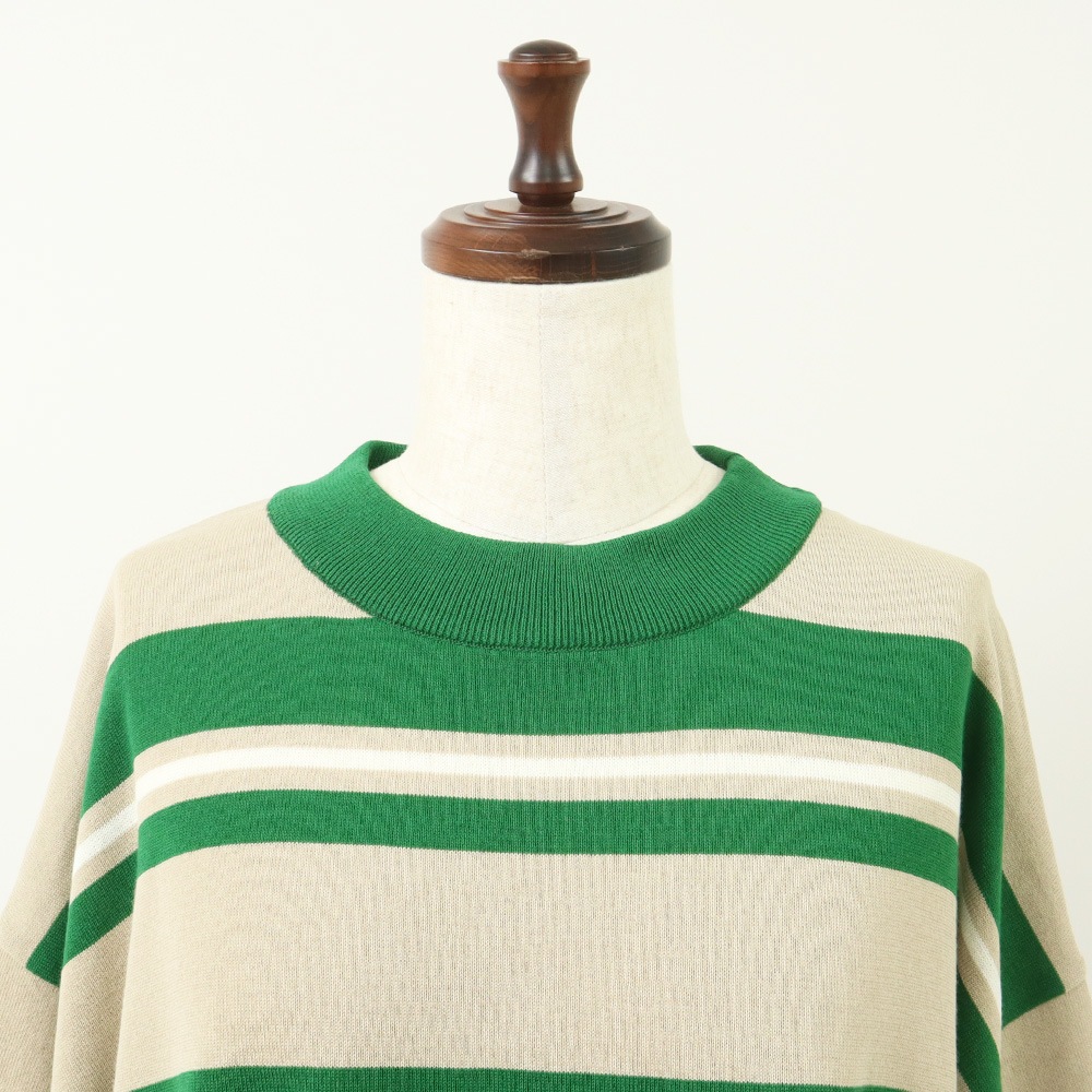 NARU(ナル) スノーコットン マルチボーダーワイドニット 661711