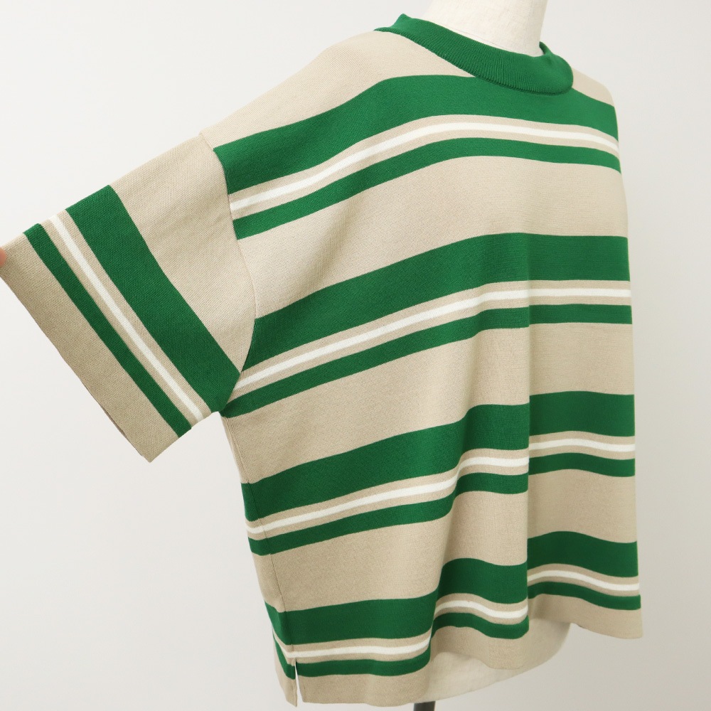 NARU(ナル) スノーコットン マルチボーダーワイドニット 661711