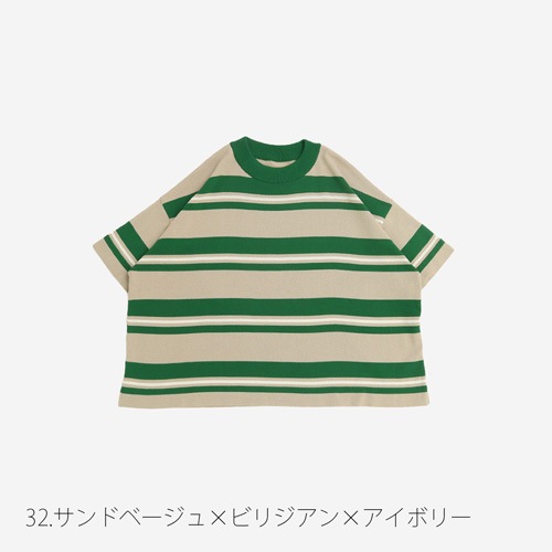 NARU(ナル) スノーコットン マルチボーダーワイドニット 661711