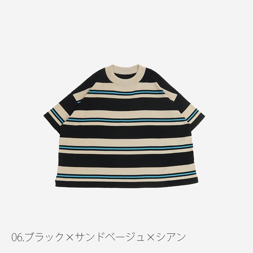 NARU(ナル) スノーコットン マルチボーダーワイドニット 661711