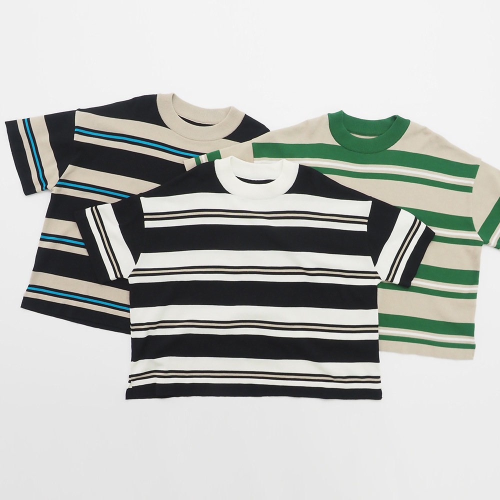 NARU(ナル) スノーコットン マルチボーダーワイドニット 661711