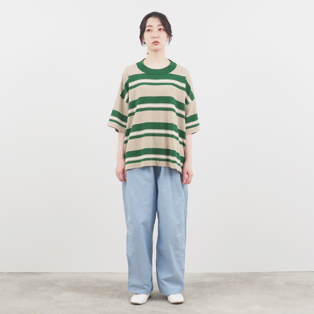 NARU(ナル) スノーコットン マルチボーダーワイドニット 661711