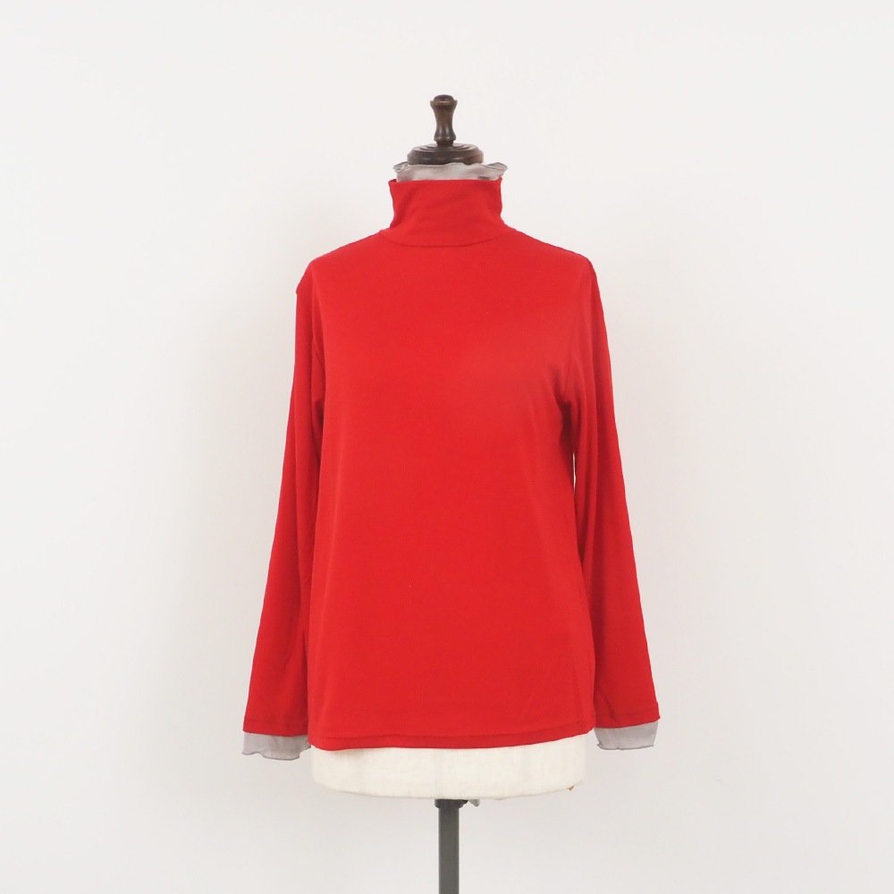 NARU(ナル) リヨセルハーフミラノリブ レイヤードタートル 666200