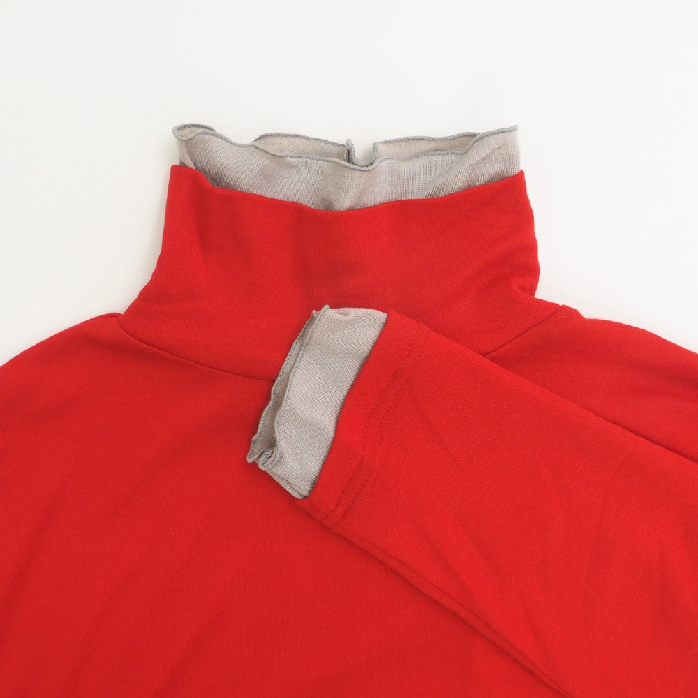 NARU(ナル) リヨセルハーフミラノリブ レイヤードタートル 666200