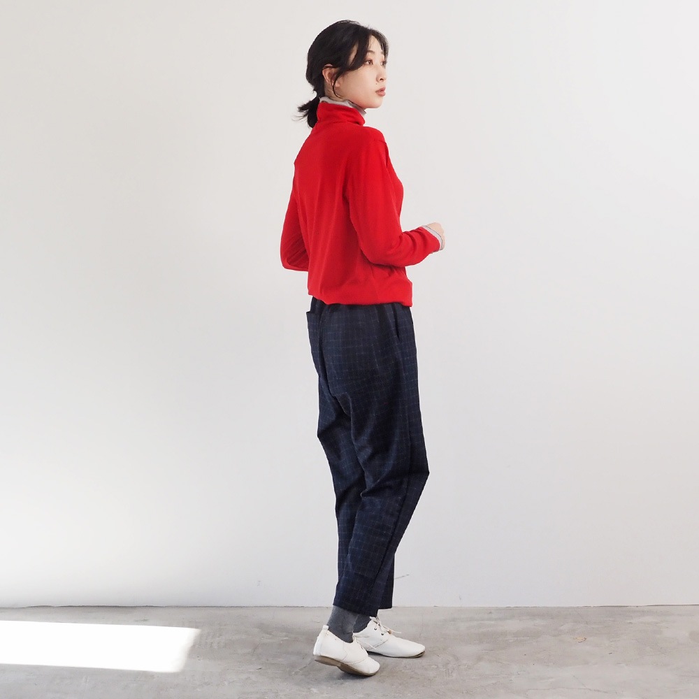 NARU(ナル) リヨセルハーフミラノリブ レイヤードタートル 666200