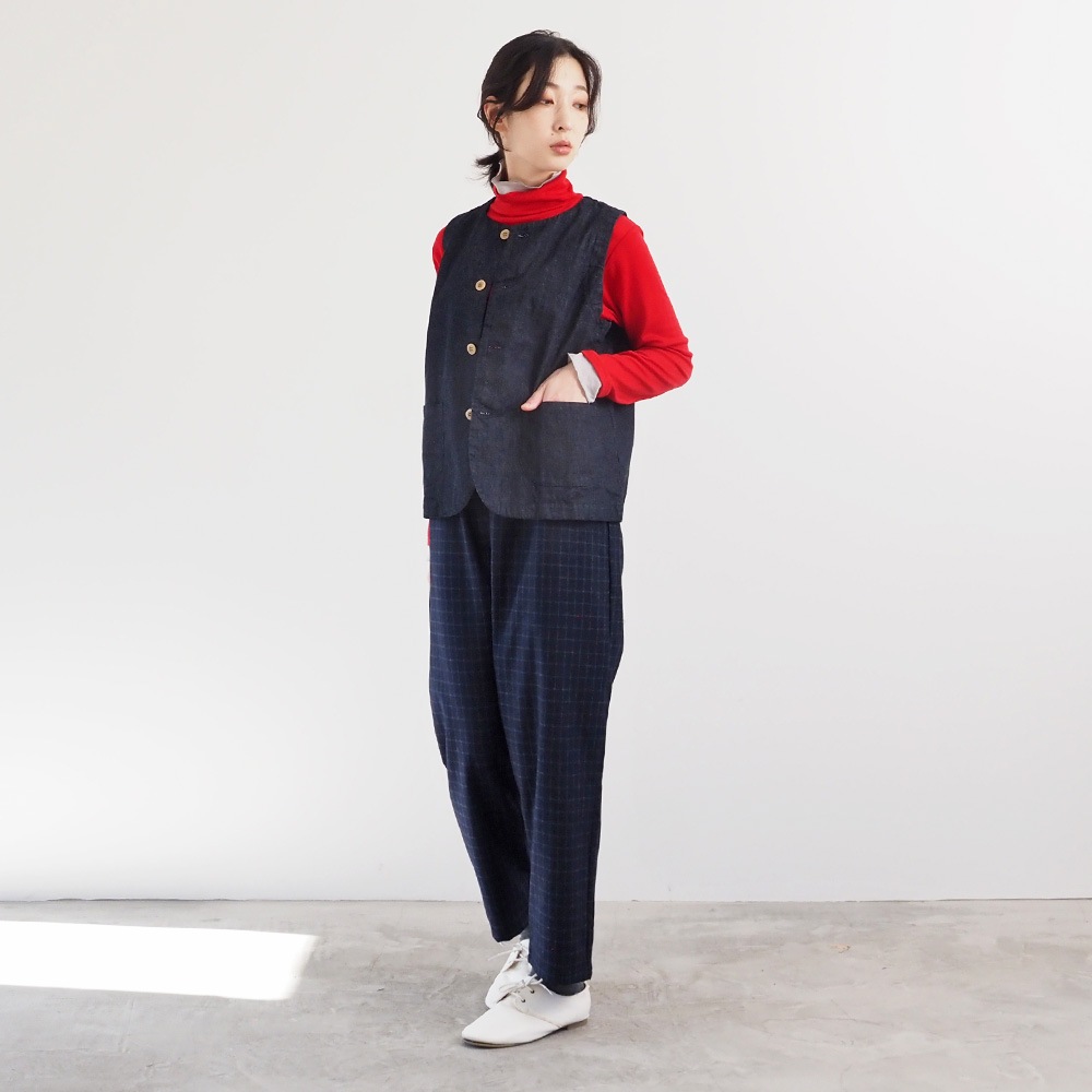 NARU(ナル) リヨセルハーフミラノリブ レイヤードタートル 666200