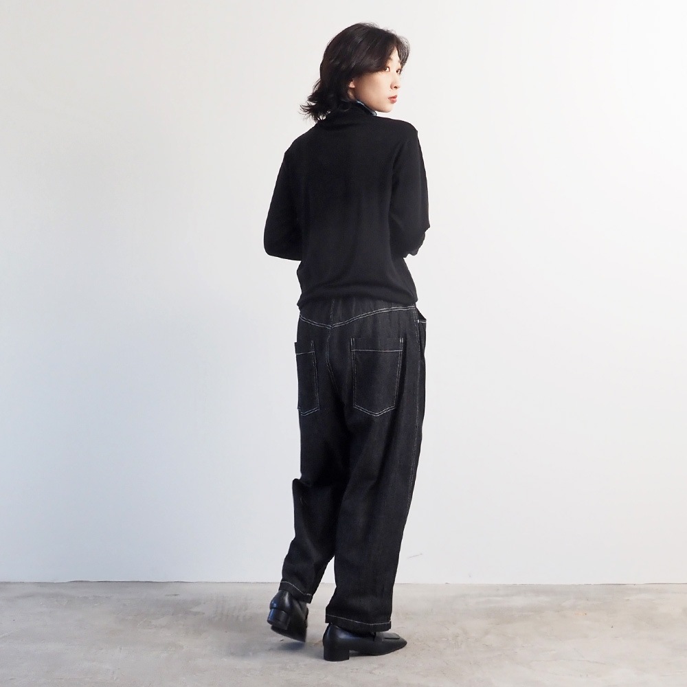 NARU(ナル) リヨセルハーフミラノリブ レイヤードタートル 666200