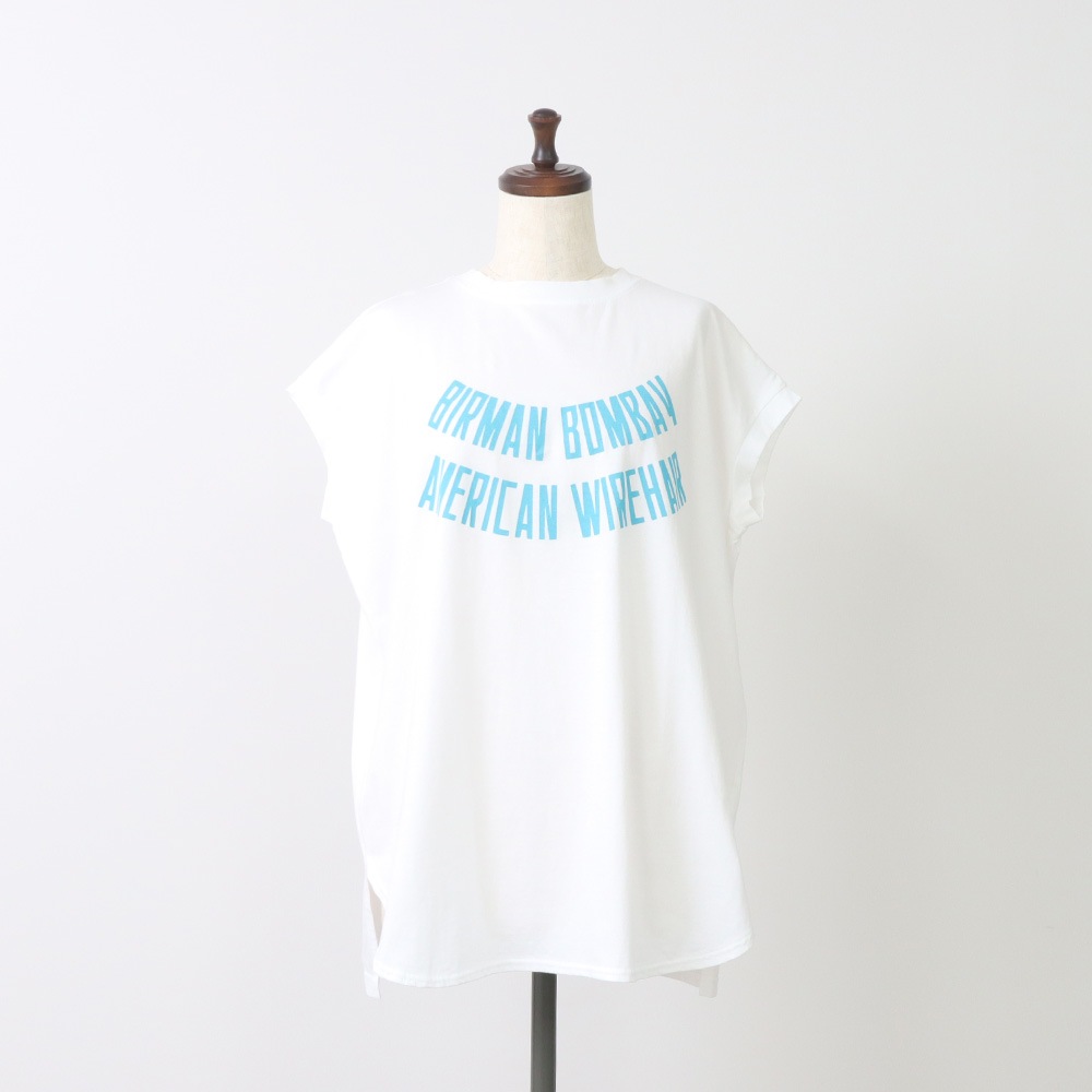 NARU(ナル) ユビキタスコットン BIRMAN BOMBAYプリント ラインシャツ 667003