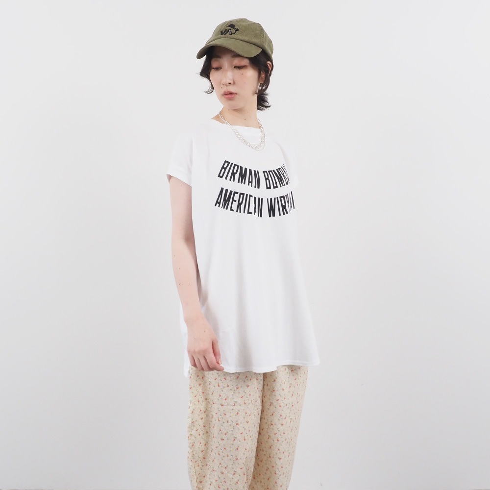 NARU(ナル) ユビキタスコットン BIRMAN BOMBAYプリント ラインシャツ 667003