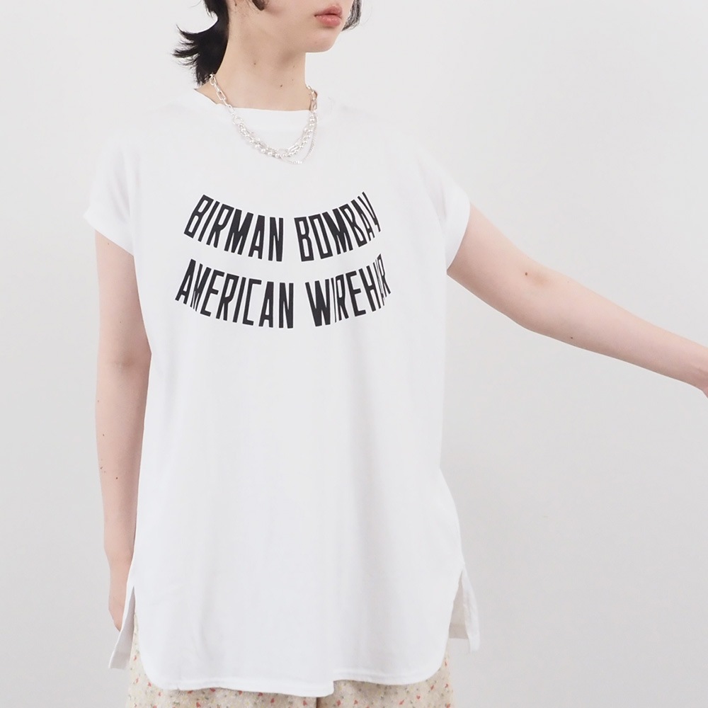 NARU(ナル) ユビキタスコットン BIRMAN BOMBAYプリント ラインシャツ 667003