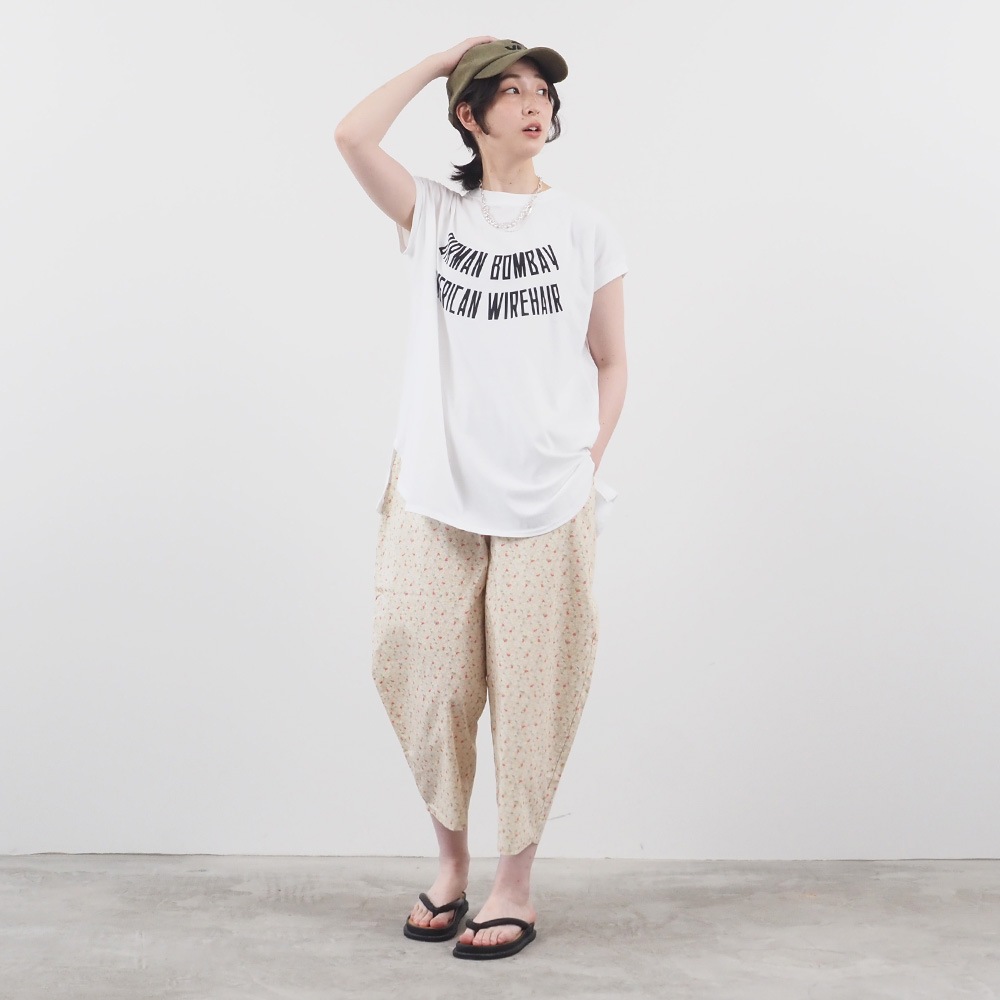 NARU(ナル) ユビキタスコットン BIRMAN BOMBAYプリント ラインシャツ 667003