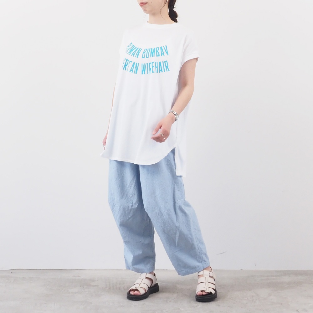 NARU(ナル) ユビキタスコットン BIRMAN BOMBAYプリント ラインシャツ 667003