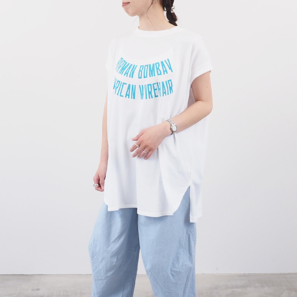 NARU(ナル) ユビキタスコットン BIRMAN BOMBAYプリント ラインシャツ 667003