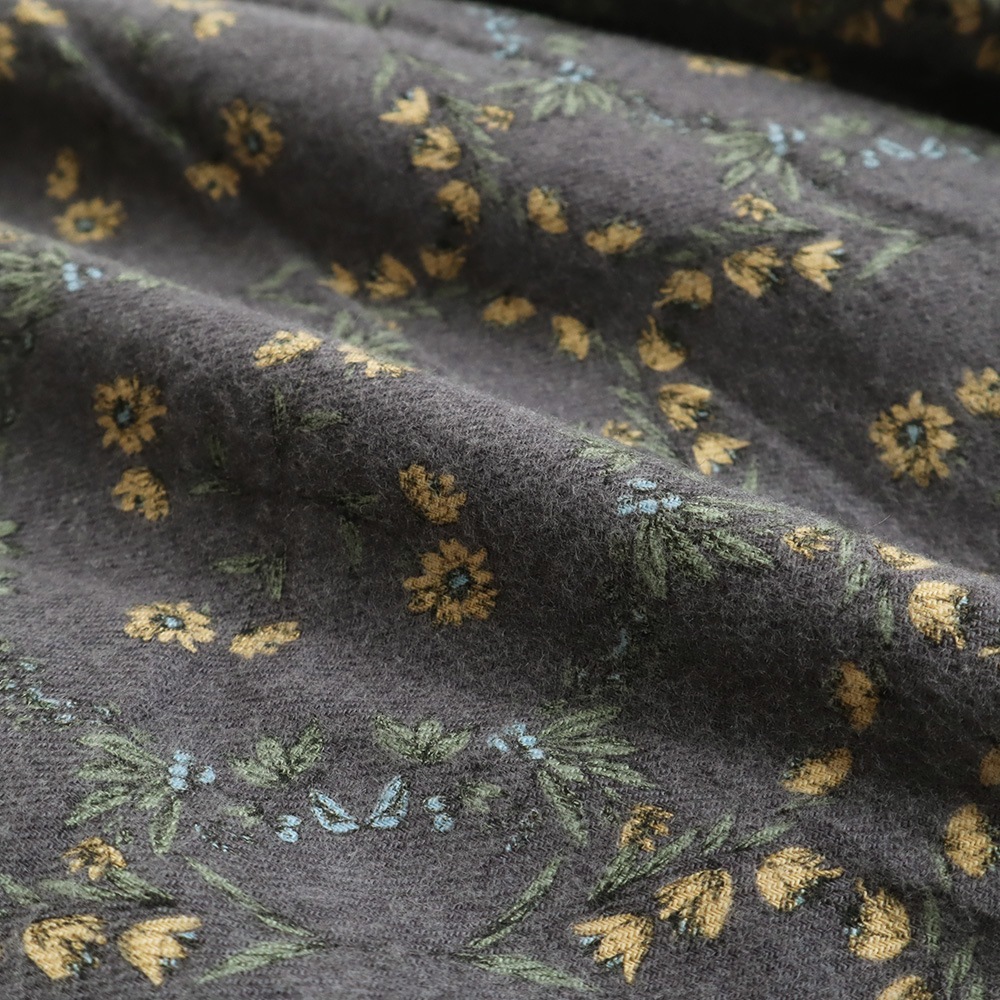 NARU(ナル) 20ビエラ起毛バイアス花柄 ロングエッグパンツ 6668201