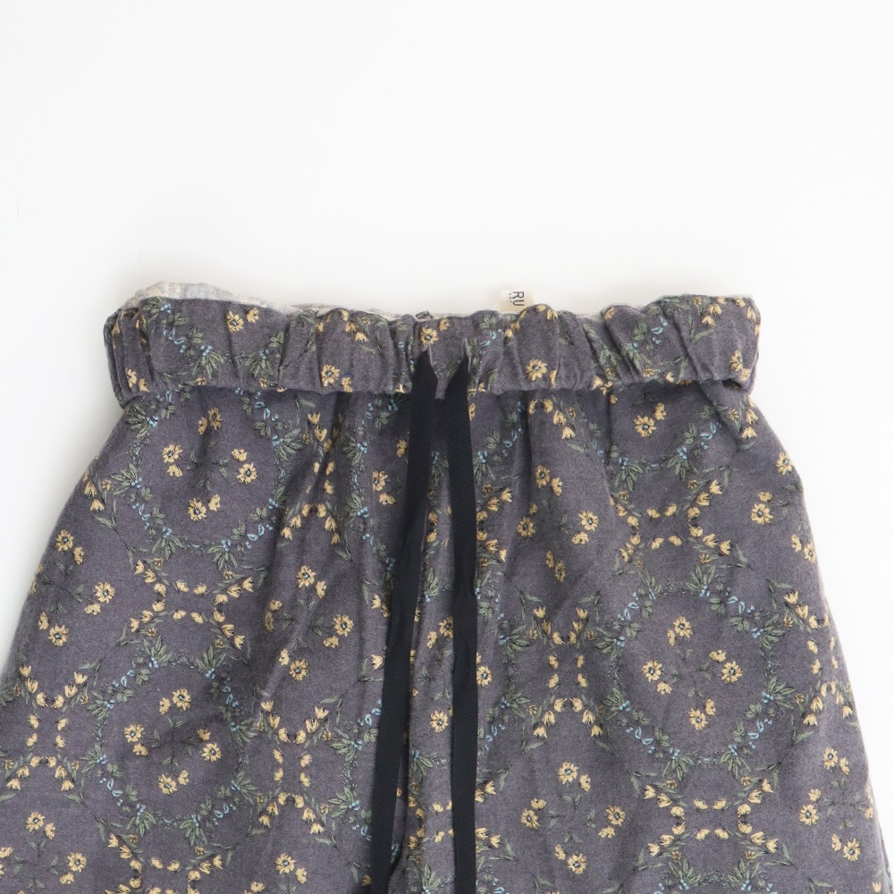 NARU(ナル) 20ビエラ起毛バイアス花柄 ロングエッグパンツ 6668201