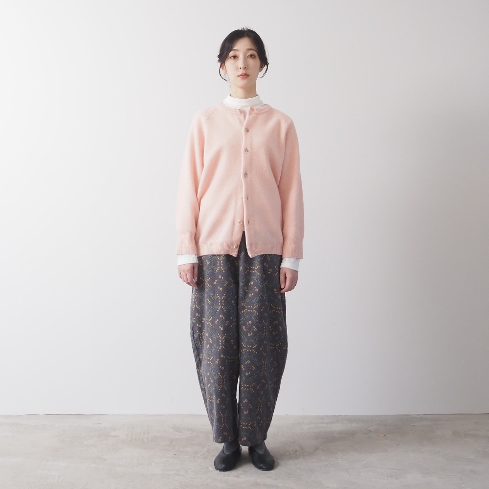 NARU(ナル) 20ビエラ起毛バイアス花柄 ロングエッグパンツ 6668201