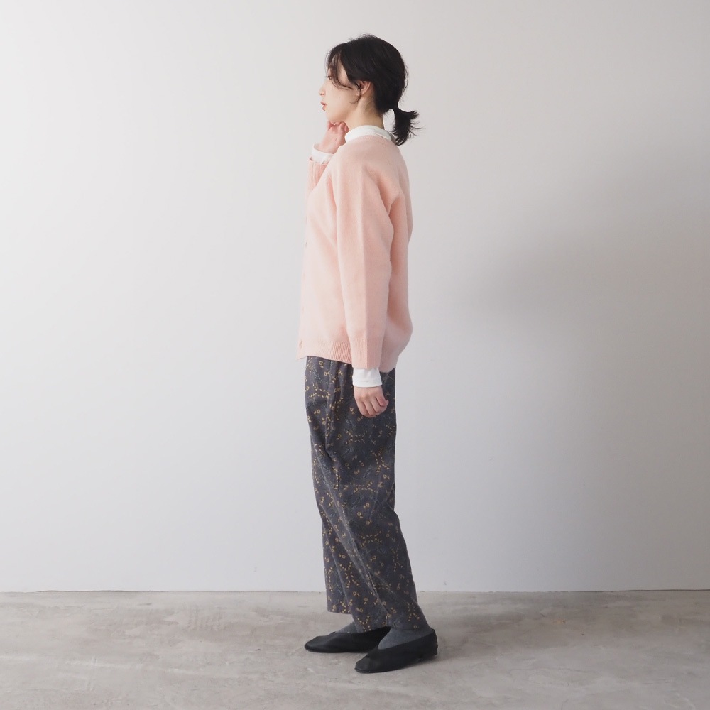 NARU(ナル) 20ビエラ起毛バイアス花柄 ロングエッグパンツ 6668201