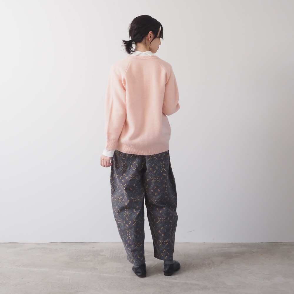 NARU(ナル) 20ビエラ起毛バイアス花柄 ロングエッグパンツ 6668201