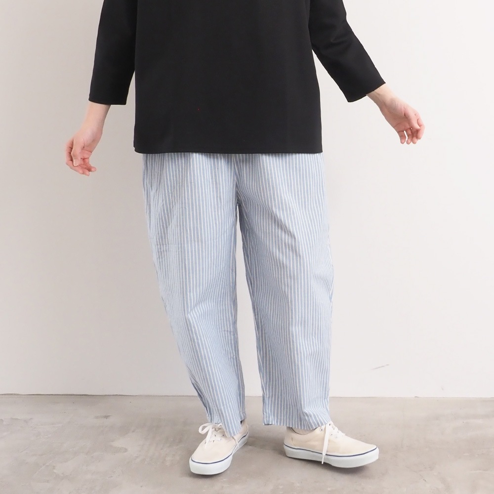 NARU(ナル) サマームラデニムストライプ エッグパンツ 6718351