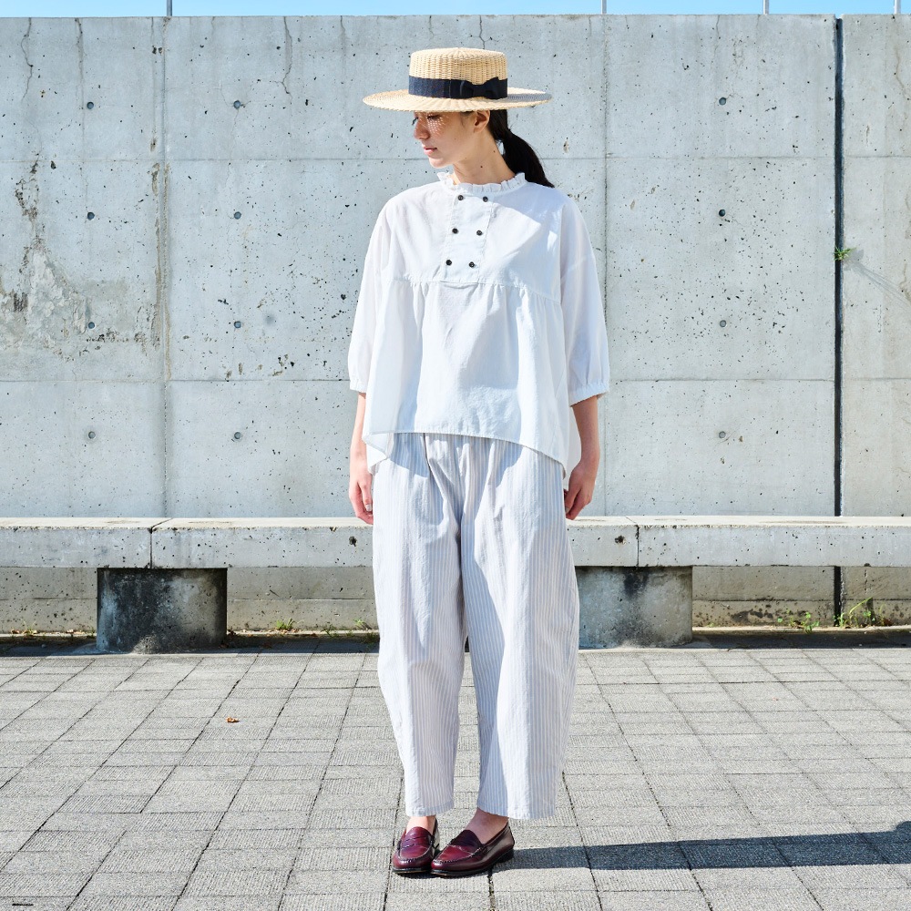 NARU(ナル) サマームラデニムストライプ エッグパンツ 6718351