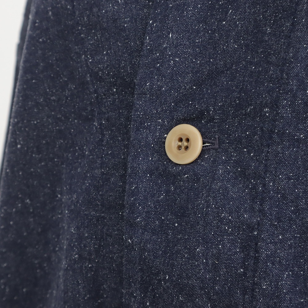 NARU(ナル) コットンシルクブーレットノイルデニム ノーカラージャケット 670841