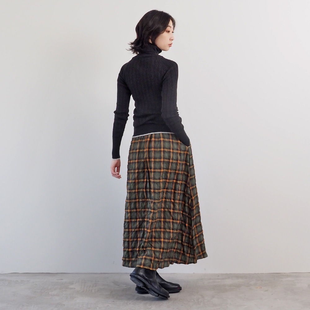 NARU(ナル) ランダムリブニット バイカラータートルネック 656706