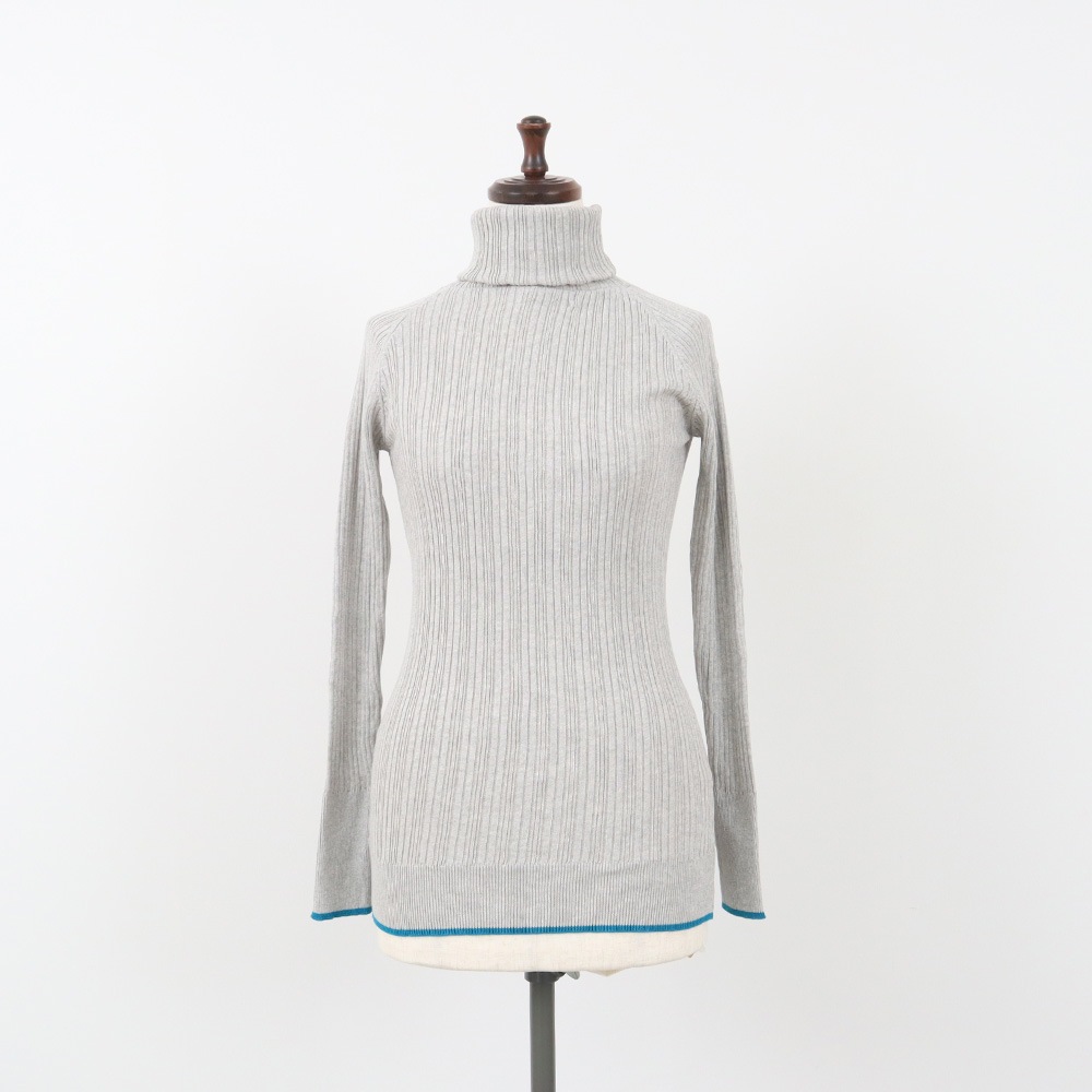 NARU(ナル) ランダムリブニット バイカラータートルネック 656706