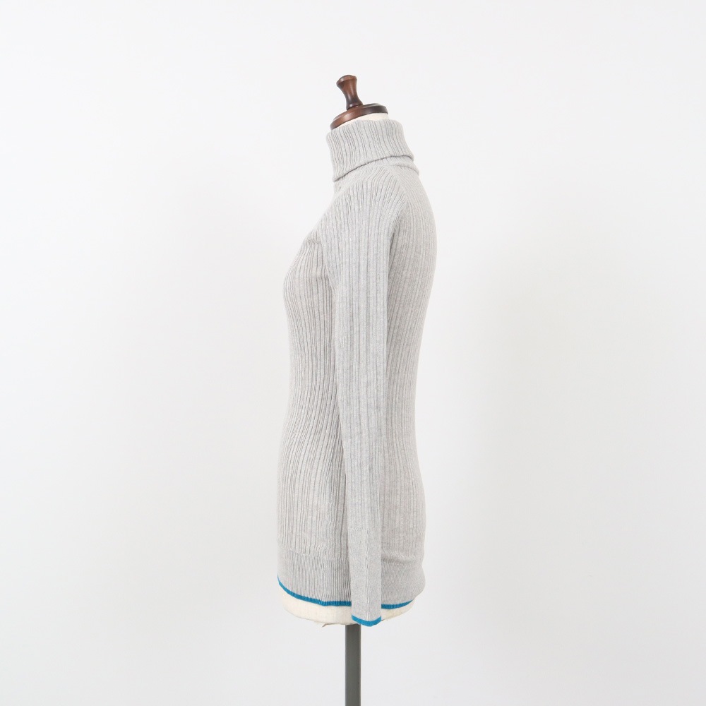 NARU(ナル) ランダムリブニット バイカラータートルネック 656706