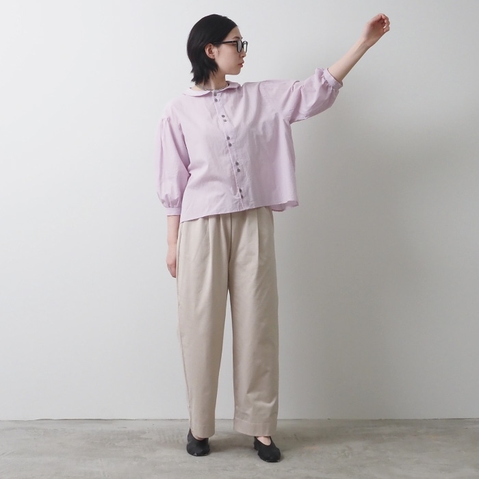 NARU(ナル) 60ふんわりローン ダブルボタンシャツ 654917