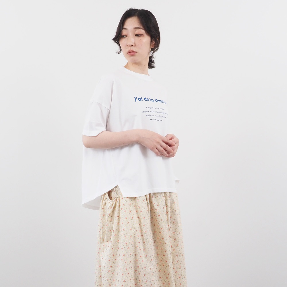 NARU(ナル) ユビキタスコットン chance!プリント ブリーズシャツ 667002