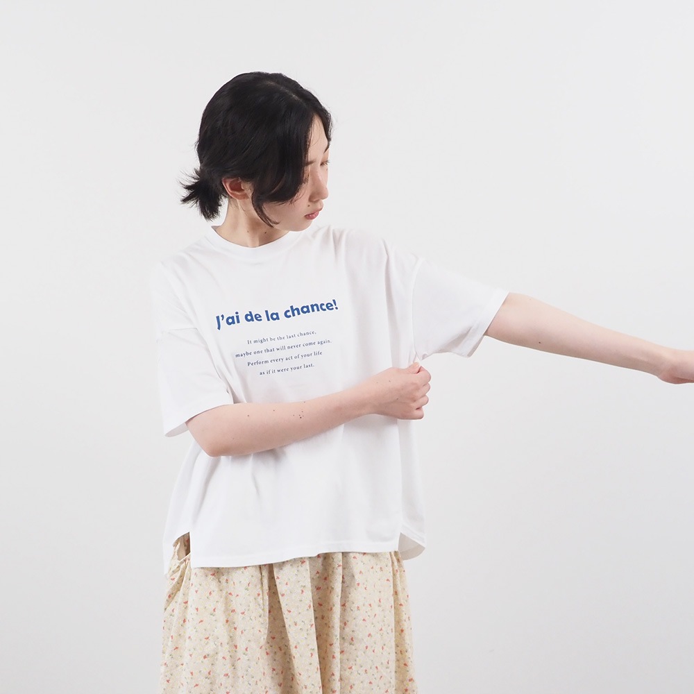 NARU(ナル) ユビキタスコットン chance!プリント ブリーズシャツ 667002