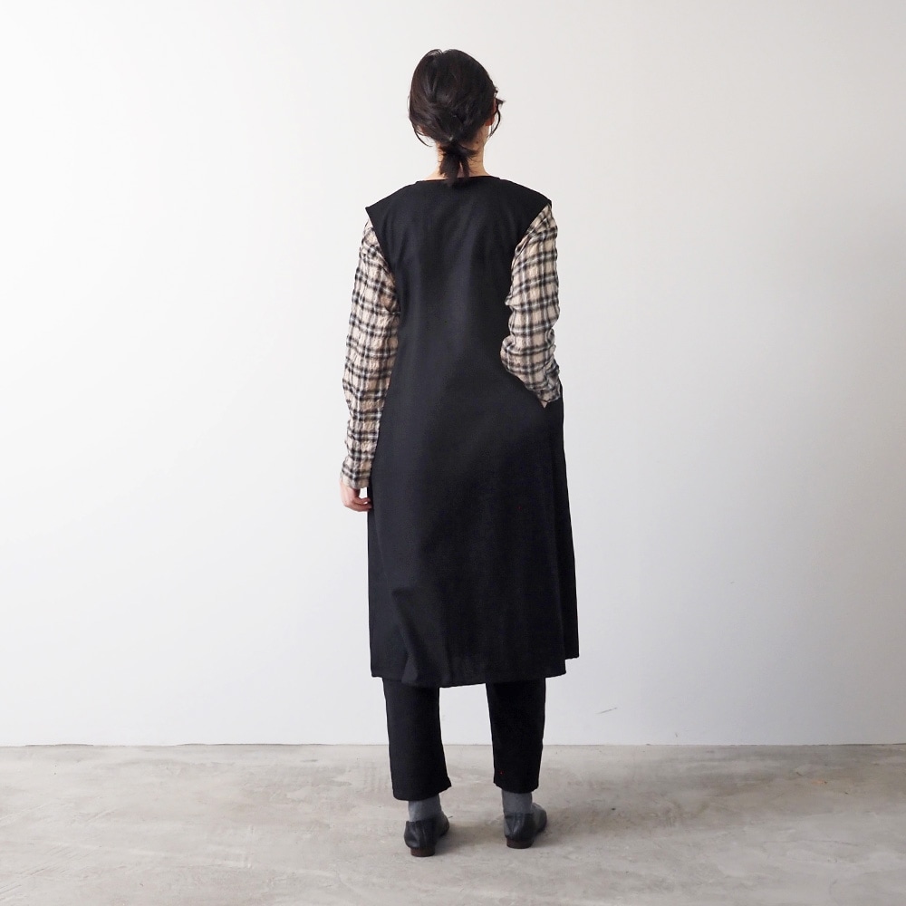 NARU(ナル) ウールリサイクルクロス ロングジレ 666905