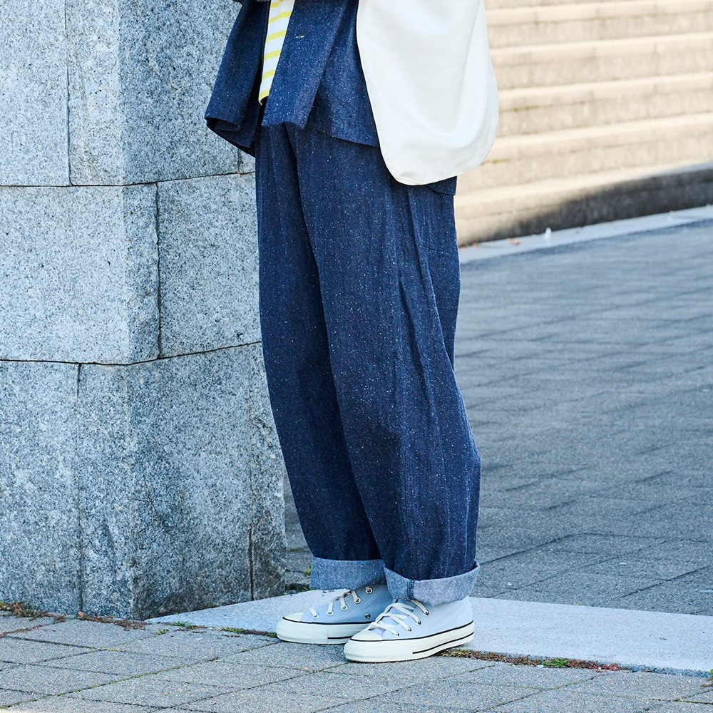 NARU(ナル) コットンシルクブーレットノイルデニム ノッポパンツ 6708401