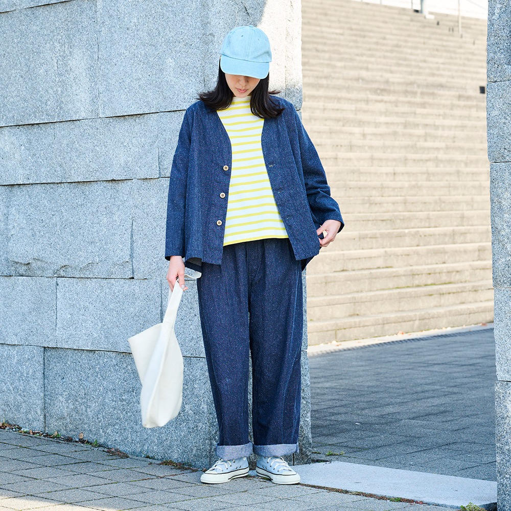 NARU(ナル) コットンシルクブーレットノイルデニム ノッポパンツ 6708401