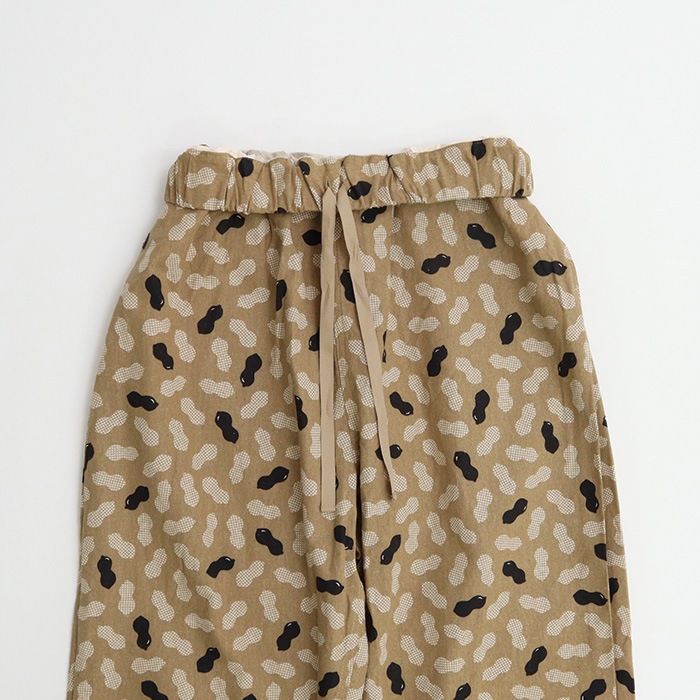 NARU(ナル) コットンリネンクロス ポップナッツプリント コージーパンツ 655811