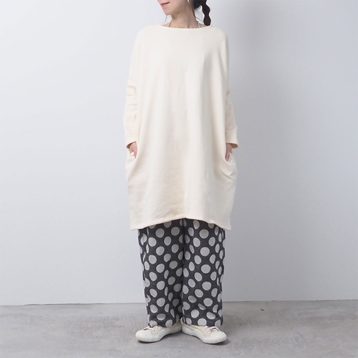 NARU(ナル) 30/10セントラル裏毛 ワイドチュニック 656010