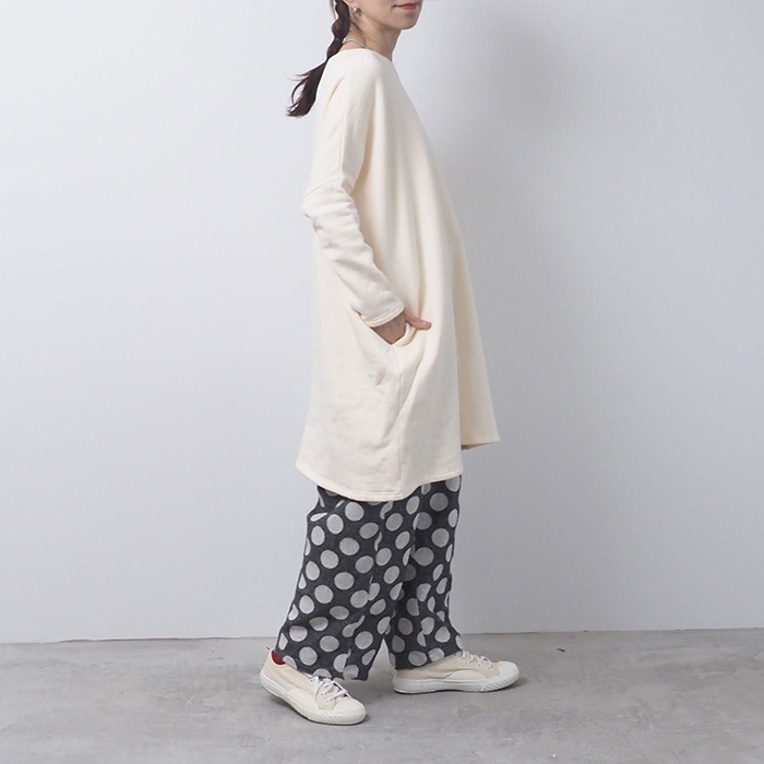 NARU(ナル) 30/10セントラル裏毛 ワイドチュニック 656010