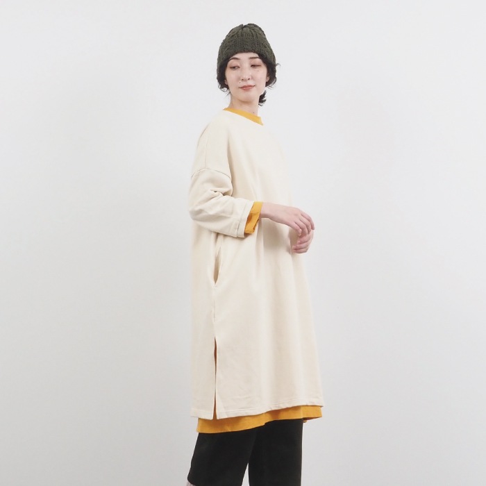 NARU(ナル) 30/10セントラル裏毛 ワイドチュニック 656010