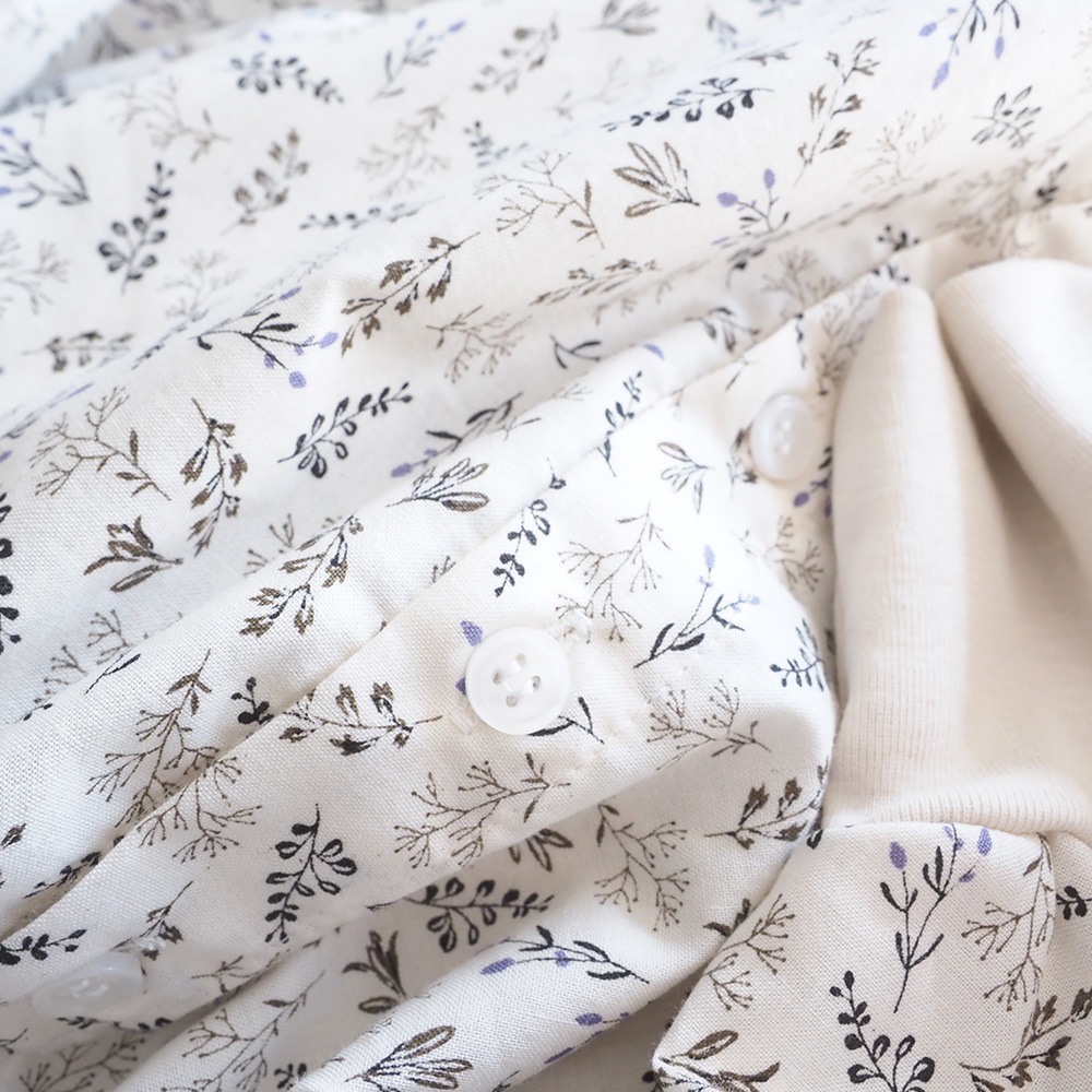 NARU(ナル) スケアコットンメランコリーフラワー ハンドベルワンピース 670920