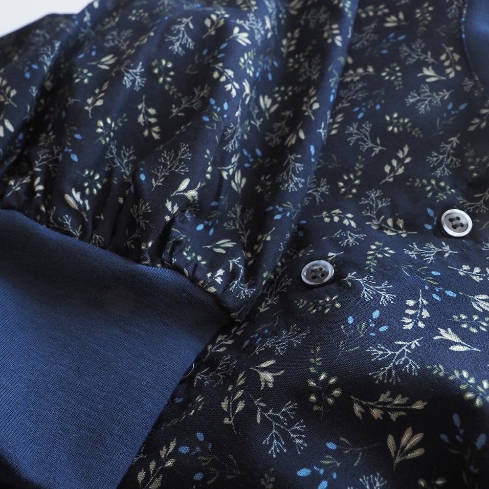 NARU(ナル) スケアコットンメランコリーフラワー ハンドベルワンピース 670920